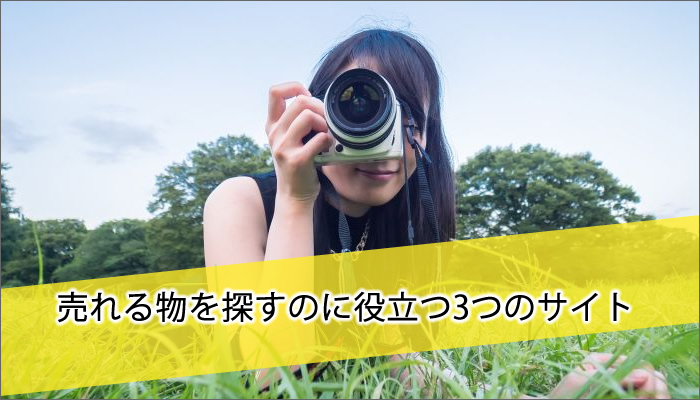 売れる物を探すのに役立つ3つのサイト
